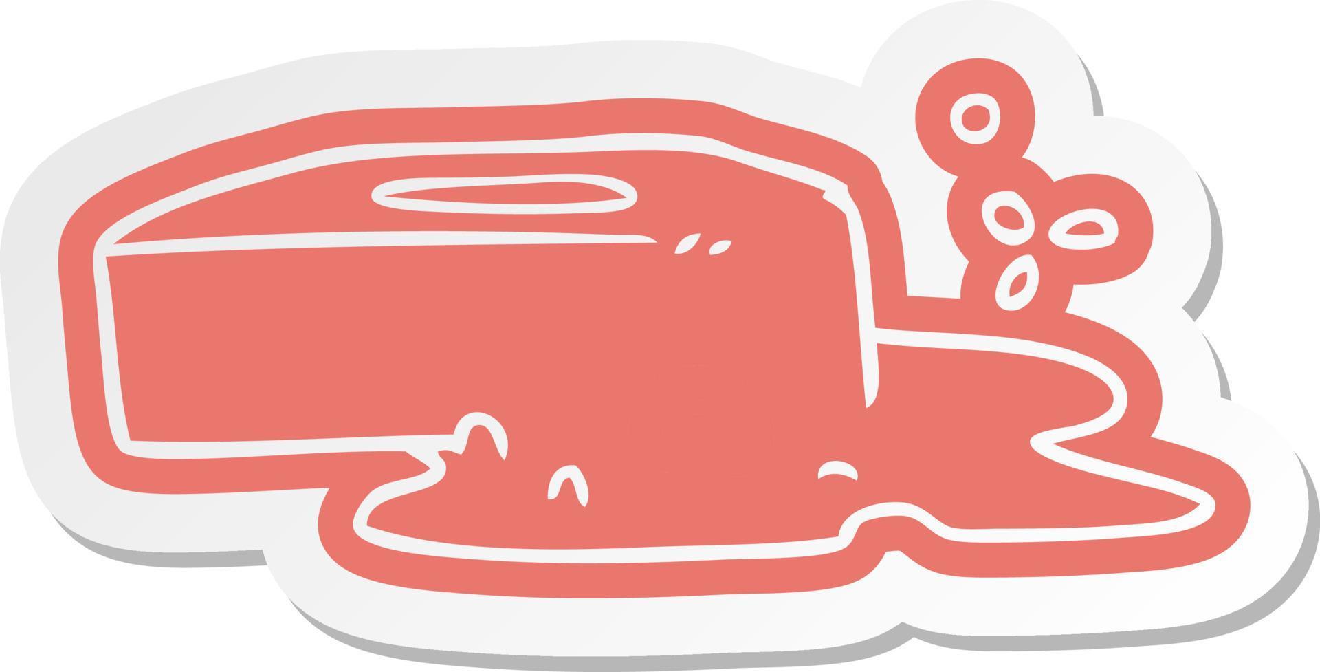 cartoon sticker of a bubbled soap vector
