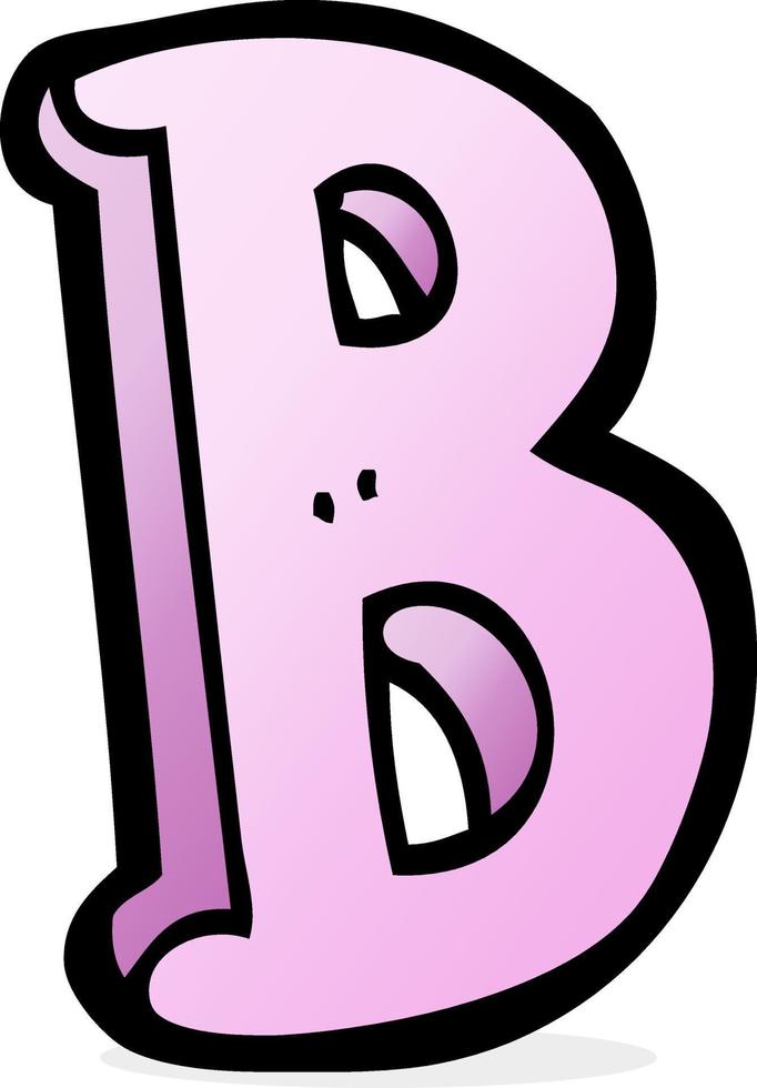 cartoon letter B vector