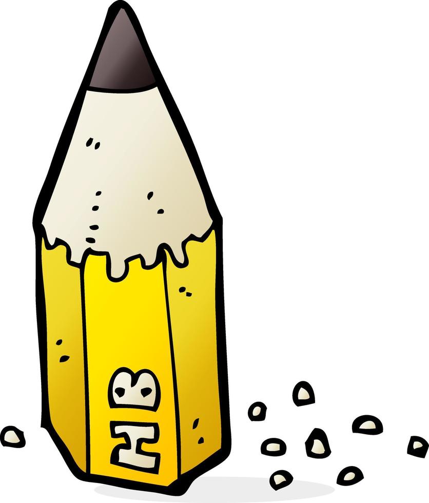 cartoon pencil stub vector