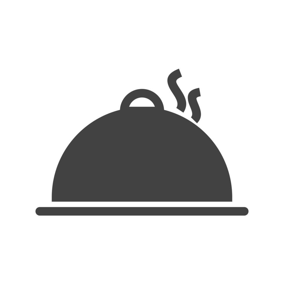 Hot Dinner Glyph Black Icon vector