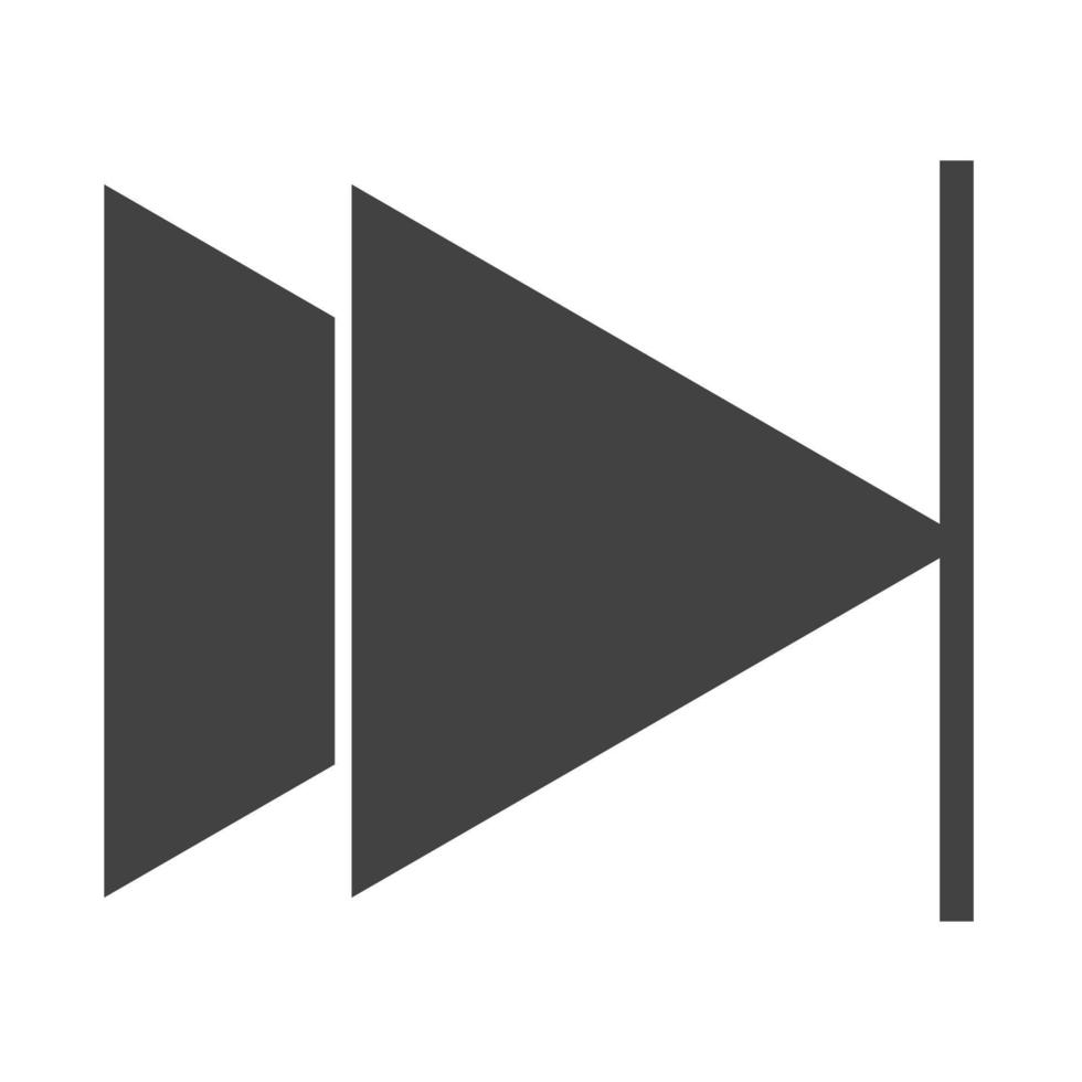 Move to End Glyph Black Icon vector