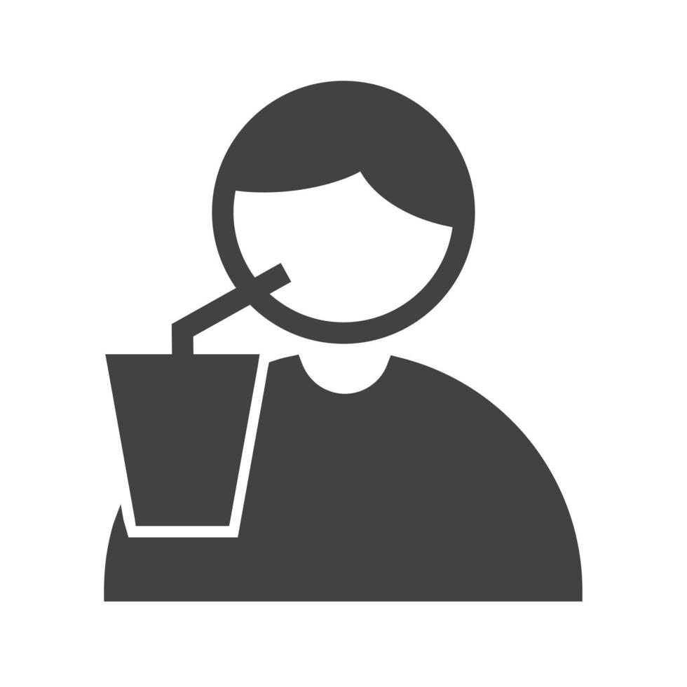 Drinking Glyph Black Icon vector
