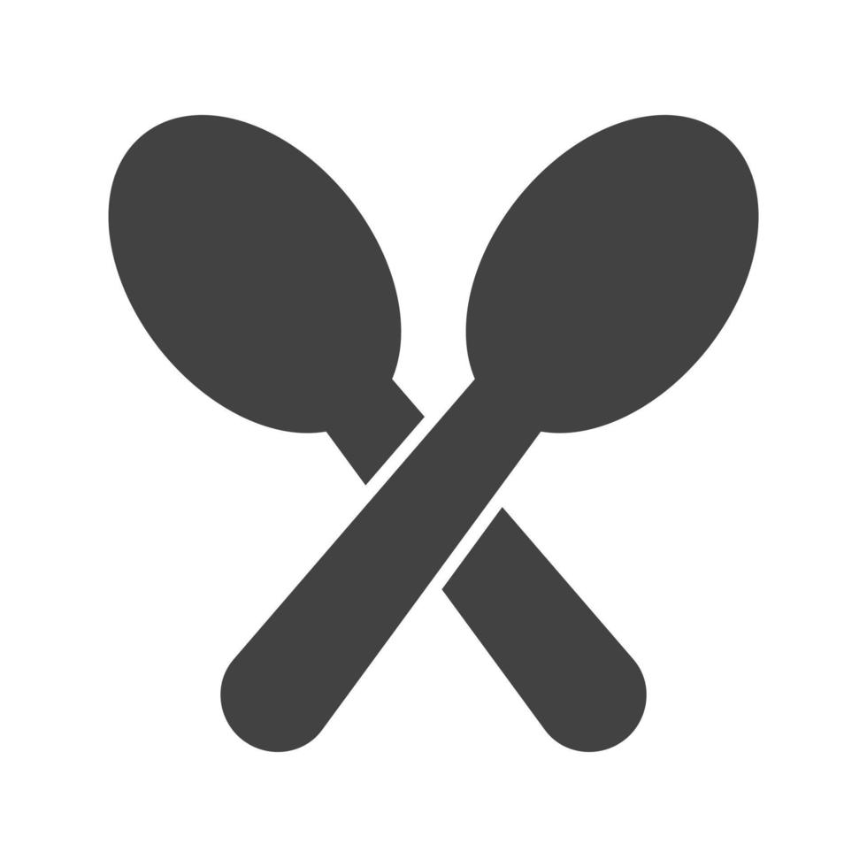 Spoons Glyph Black Icon vector