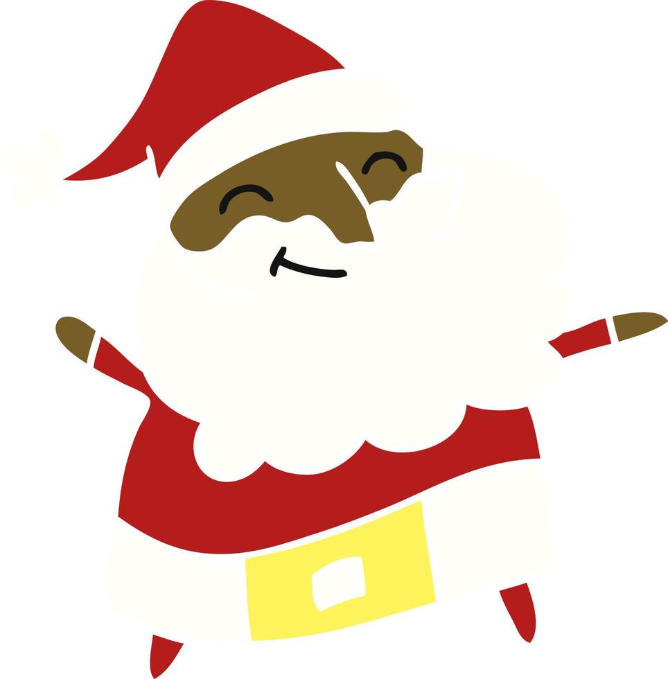 caricatura de un alegre padre navidad vector