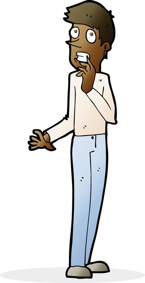 cartoon worried man 8314868 Vector Art at Vecteezy