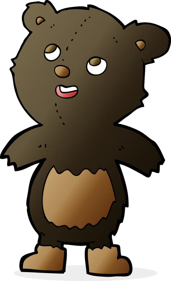 cartoon black bear vector