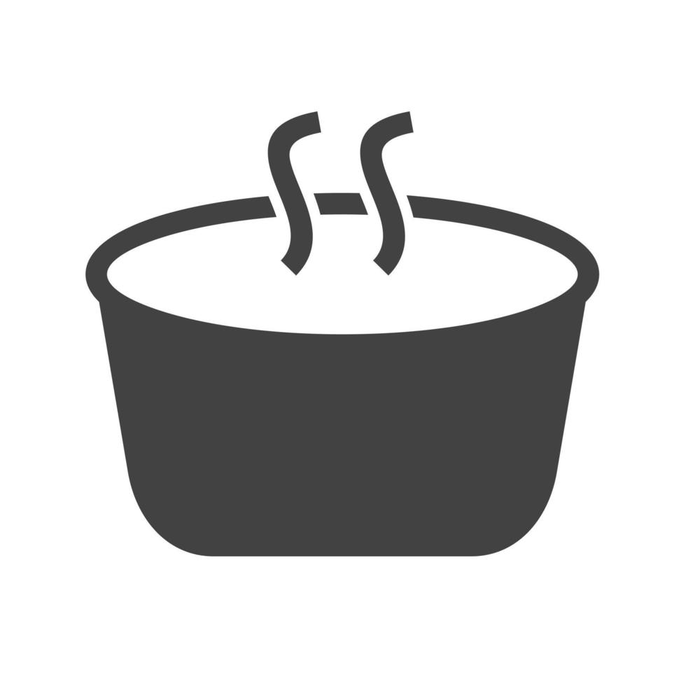 Soup Pot Glyph Black Icon vector