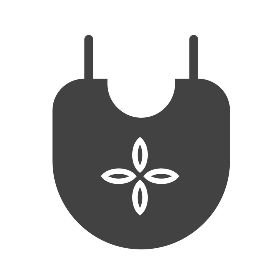 Bib Glyph Black Icon vector