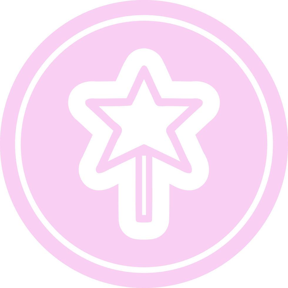 magic wand circular icon vector