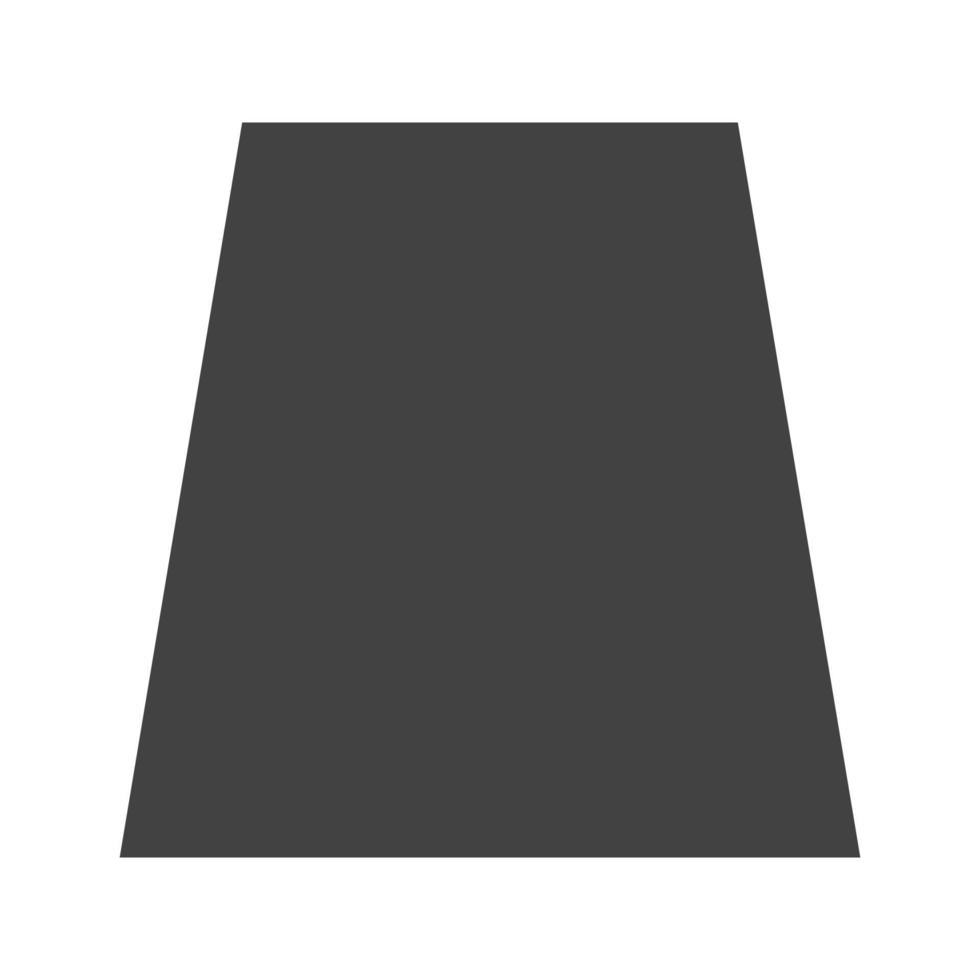 Trapezium Glyph Black Icon vector