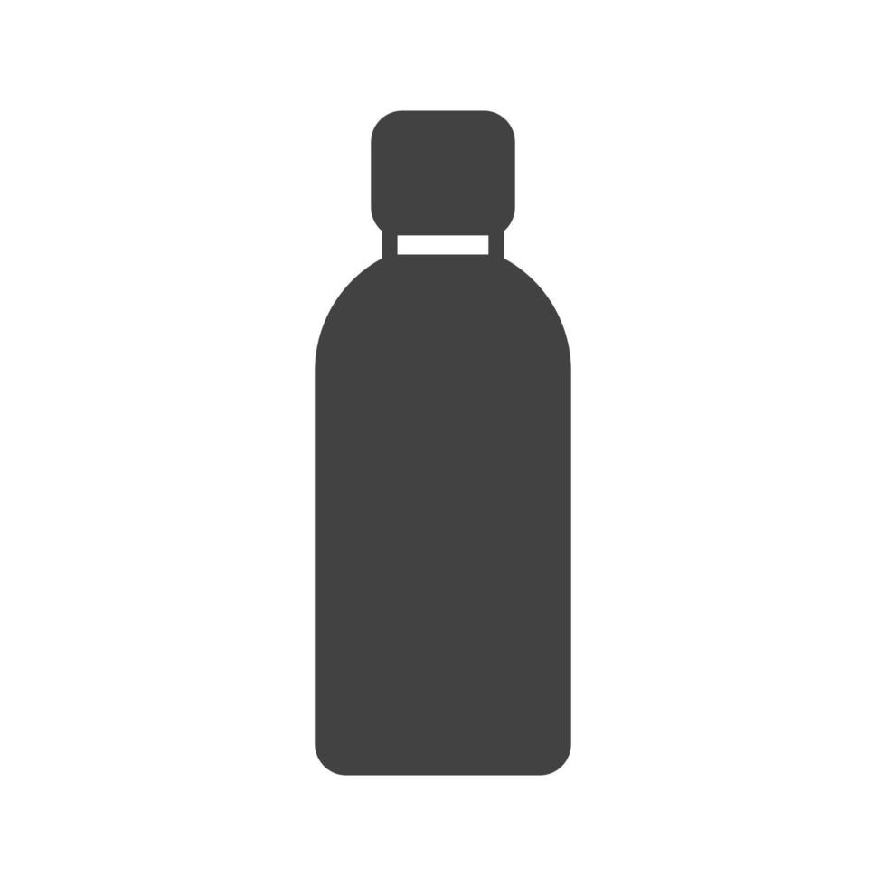 botella glifo icono negro vector