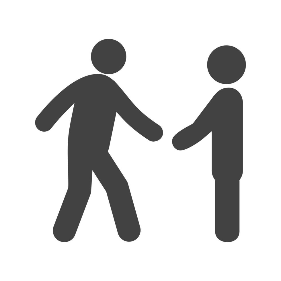 Shaking Hands Glyph Black Icon vector