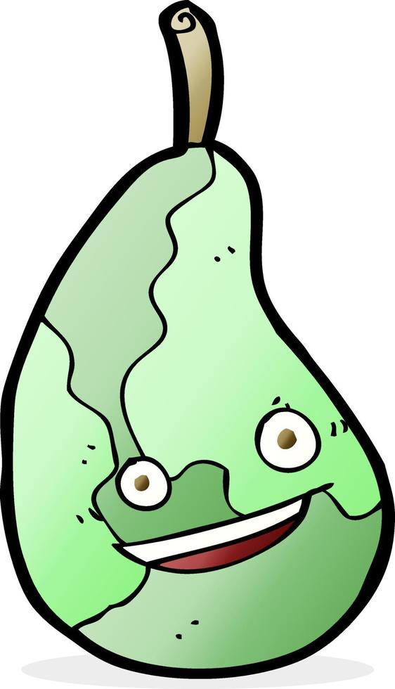 cartoon happy pear vector