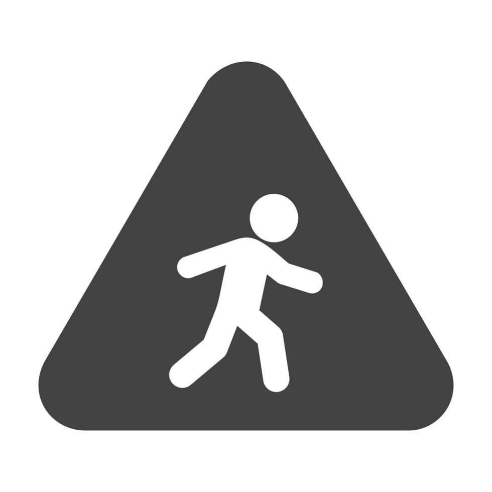 Pedestrian Glyph Black Icon vector