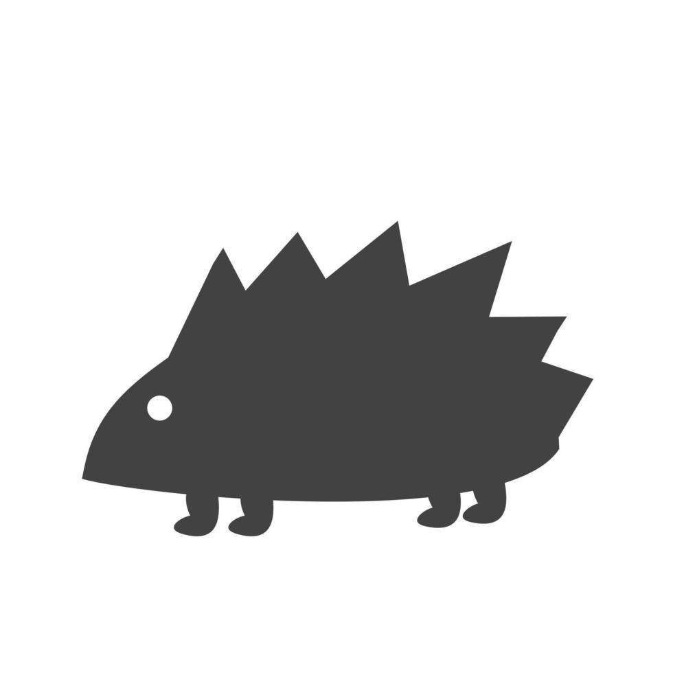 Pet Hedgehog Glyph Black Icon vector