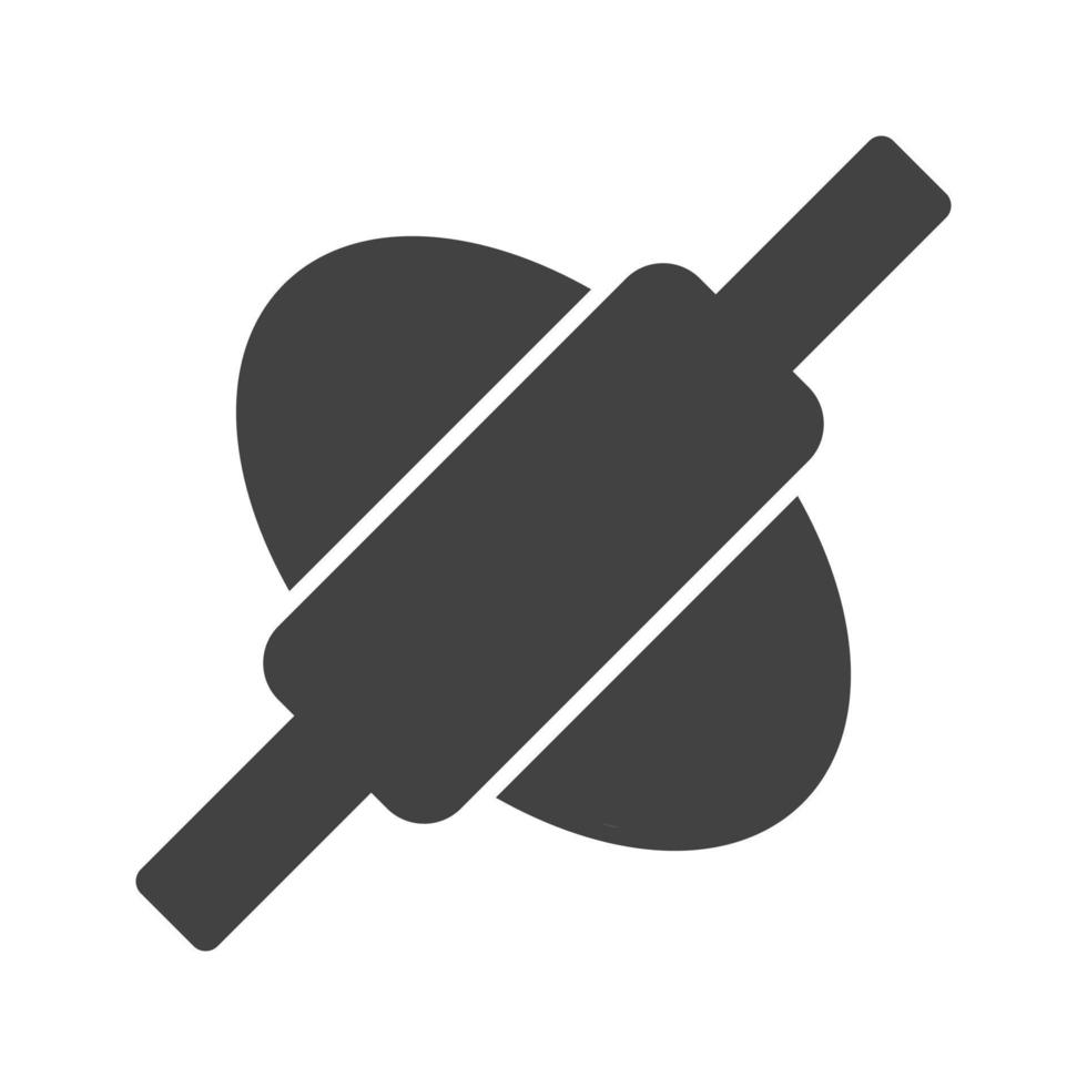 Rolling Dough Glyph Black Icon vector