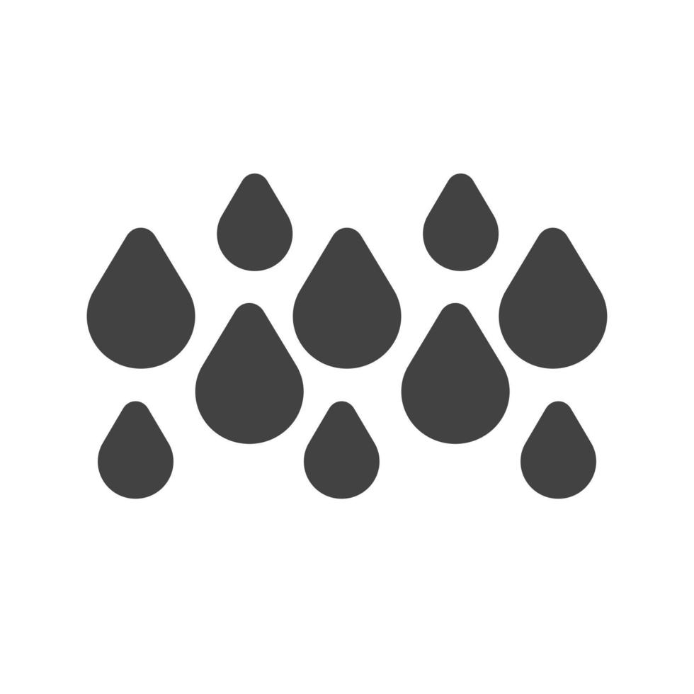 Rainy Glyph Black Icon vector