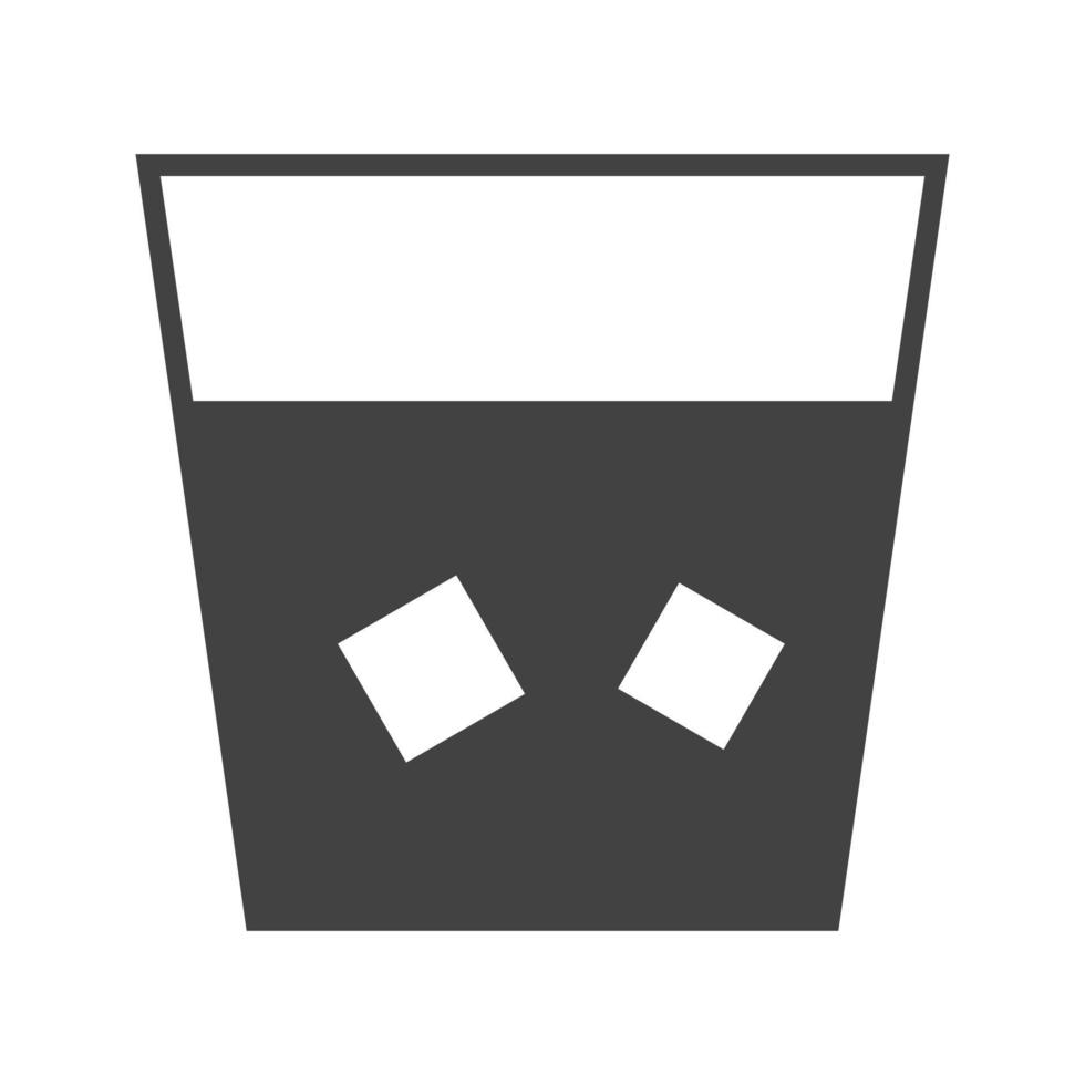 White Russian Drink Glyph Black Icon vector