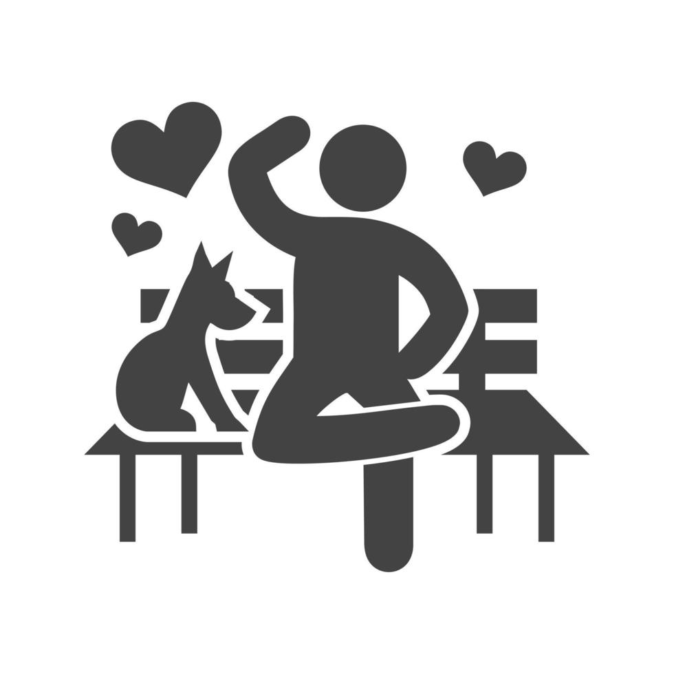 Compassionate Glyph Black Icon vector