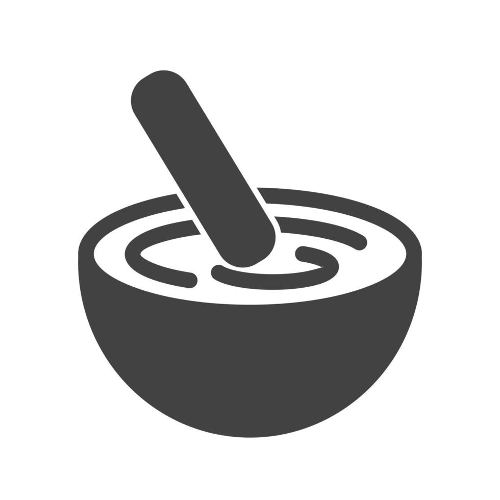 Mixing Bowl Glyph Black Icon vector