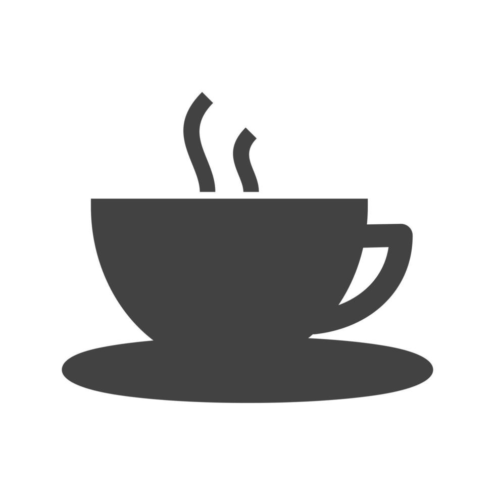 Tea Cup Glyph Black Icon vector