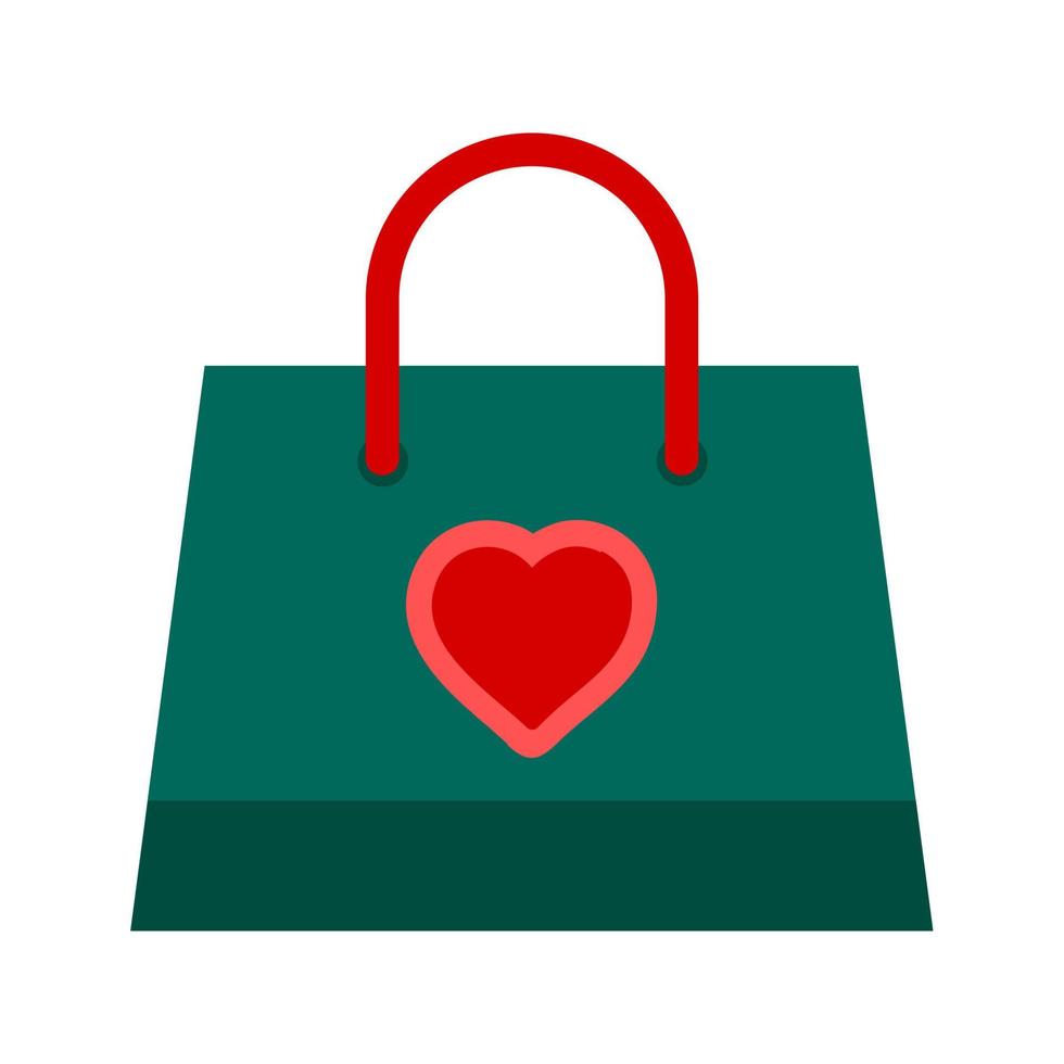 bolsa de compras, plano, multicolor, icono vector