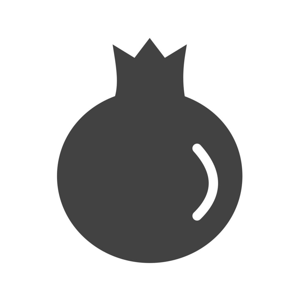 Pomegranate Glyph Black Icon vector