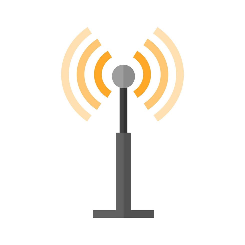 Antenna Flat Multicolor Icon vector