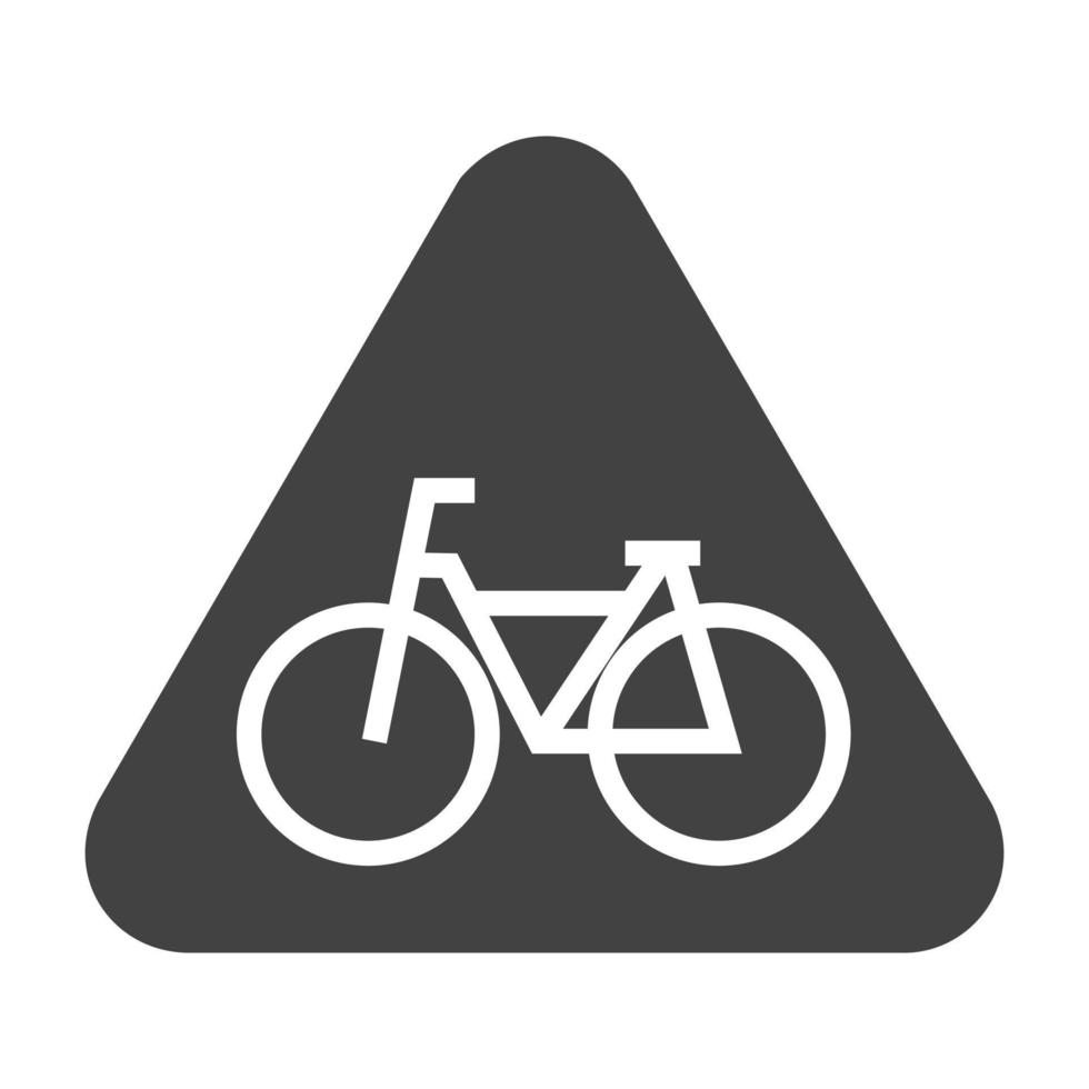 Cycle Stand sign Glyph Black Icon vector