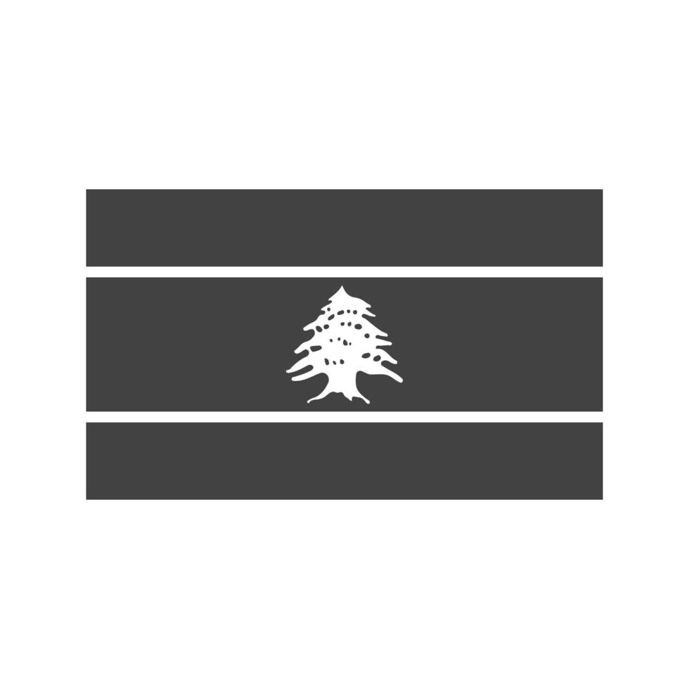 Lebanon Glyph Black Icon vector