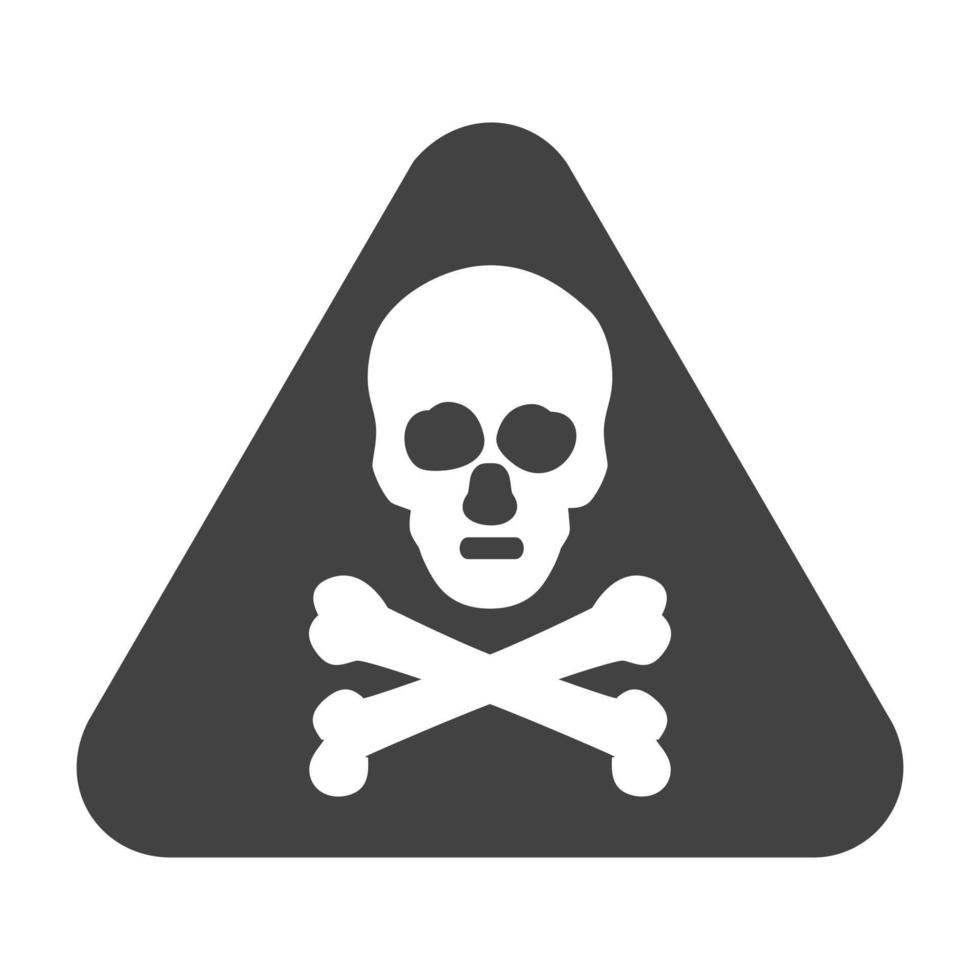Danger Glyph Black Icon vector