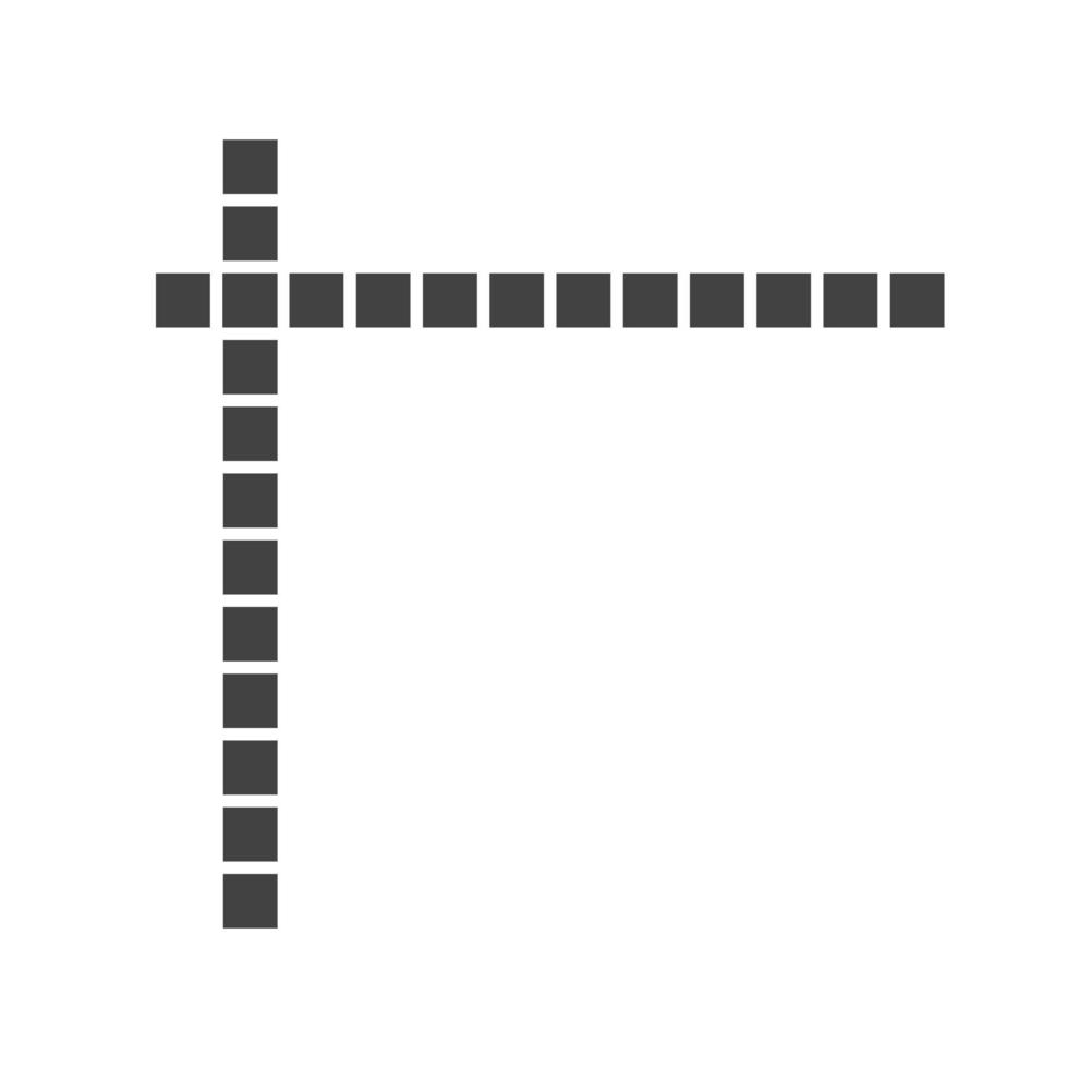 líneas de cuadrícula glifo icono negro vector