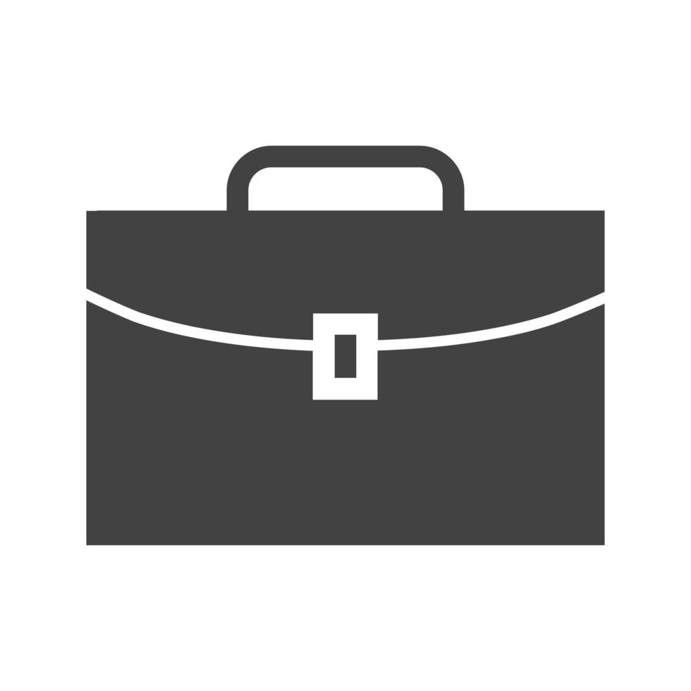 Briefcase Glyph Black Icon vector