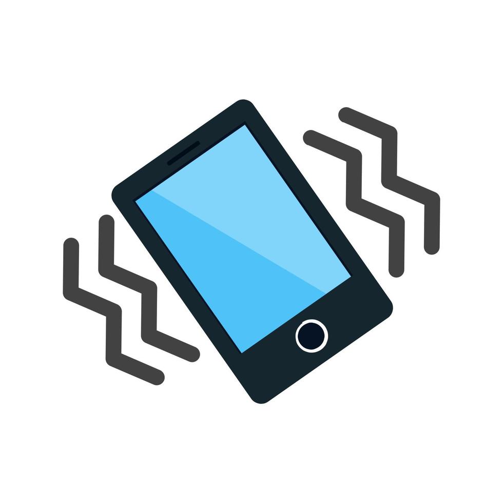 Vibration mode Flat Multicolor Icon vector