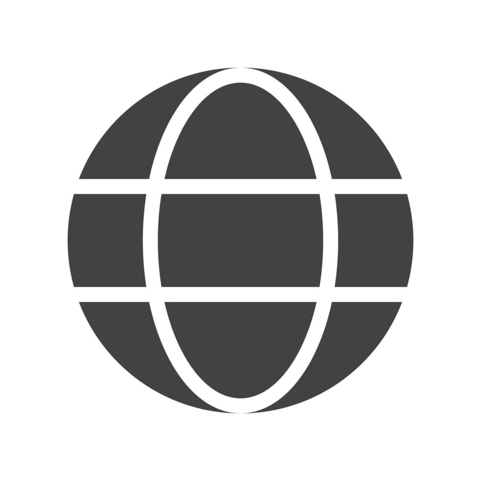 Globe II Glyph Black Icon vector