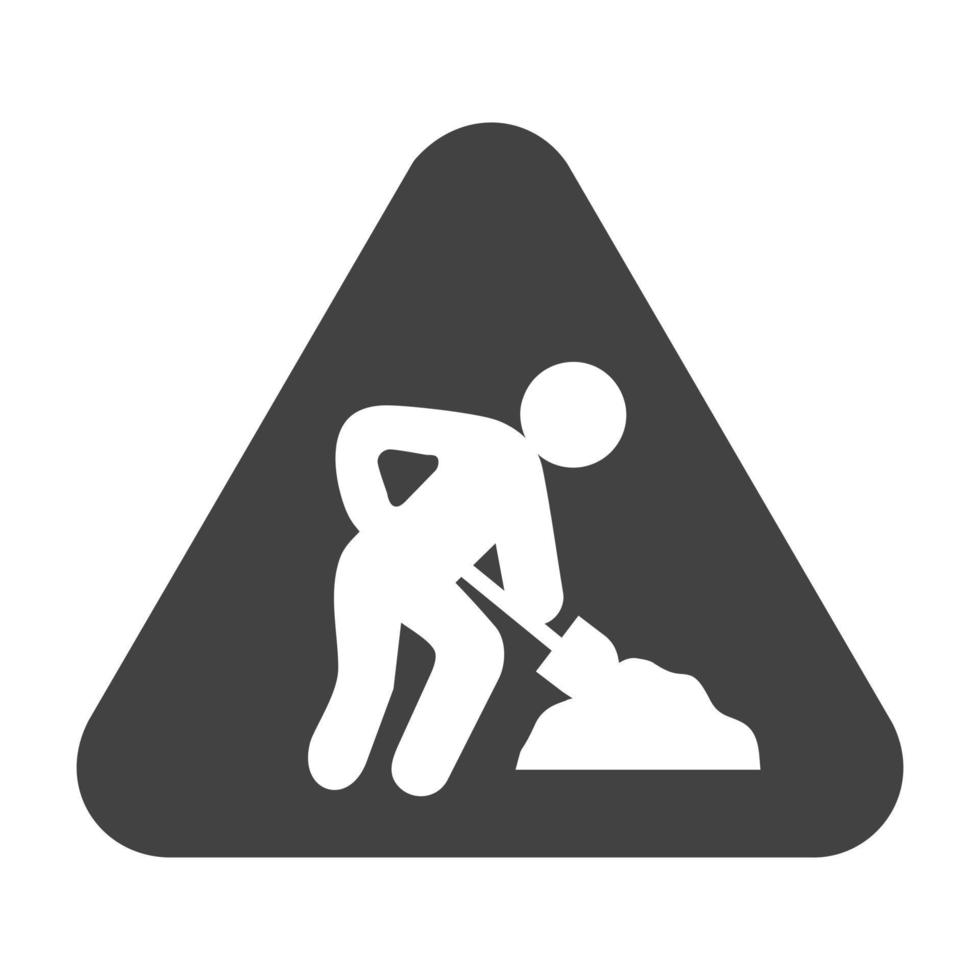 signo de construcción glifo icono negro vector