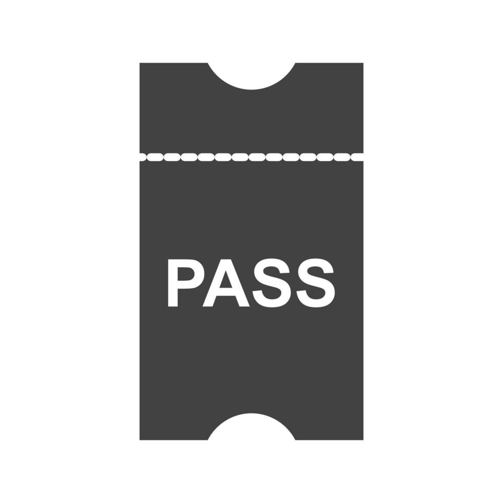 Passes Glyph Black Icon vector