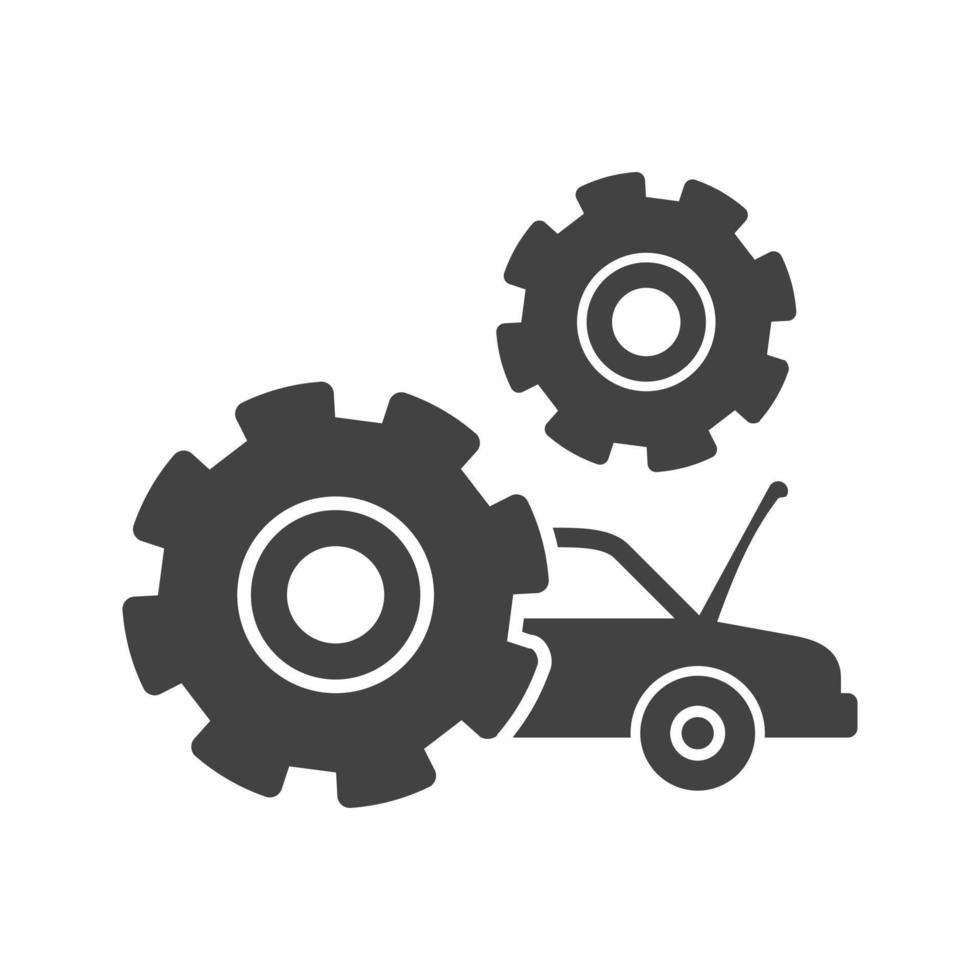 Car Settings Glyph Black Icon vector