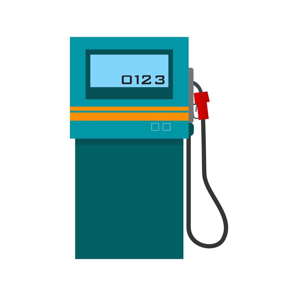 Petrol Pump Flat Multicolor Icon vector