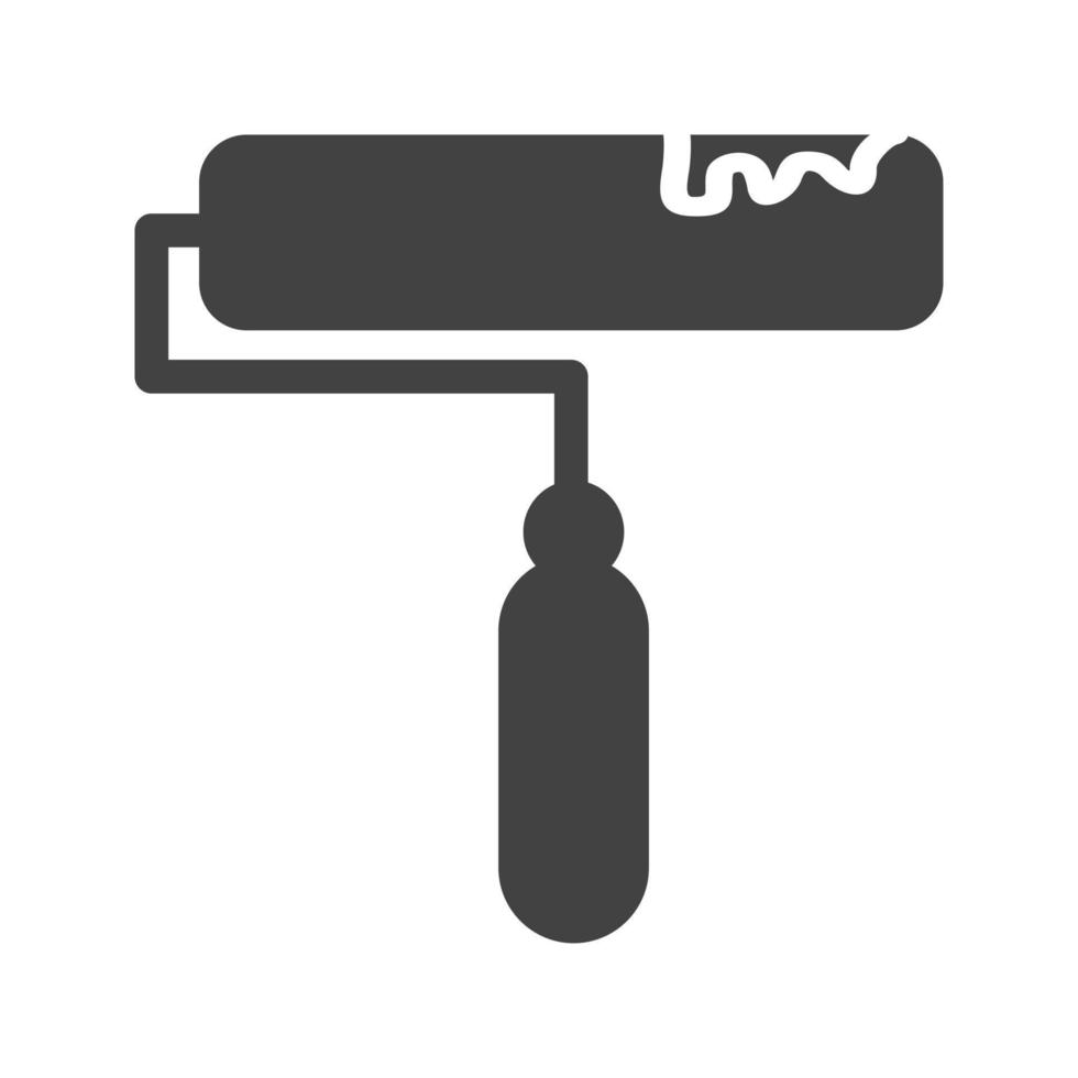 Roller Glyph Black Icon vector