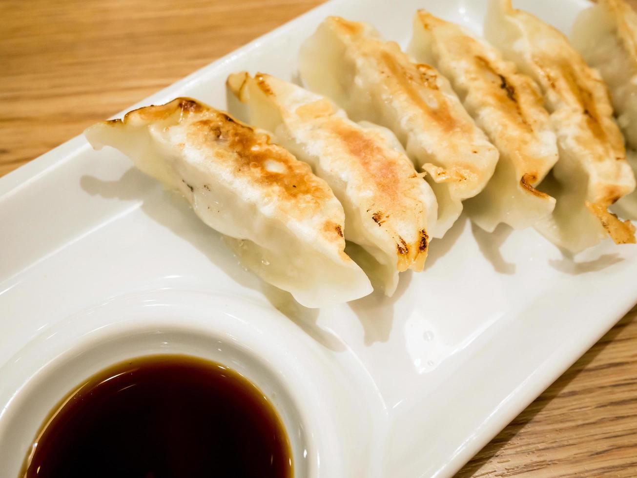 Gyoza close up photo