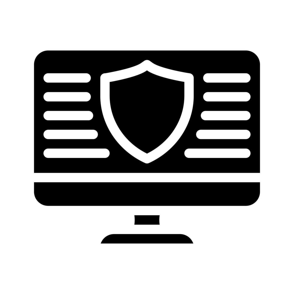 data security operating system glyph icon vector illustration