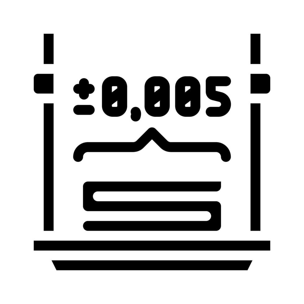 accuracy of 3d printing glyph icon vector illustration