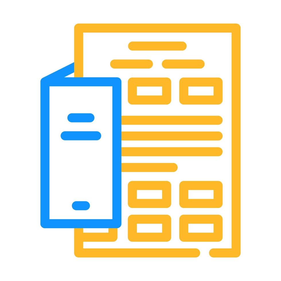 insert booklet color icon vector illustration line