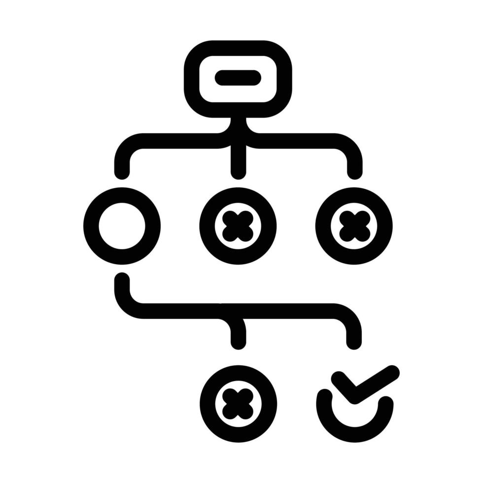 planificación estrategia empresarial línea icono vector ilustración