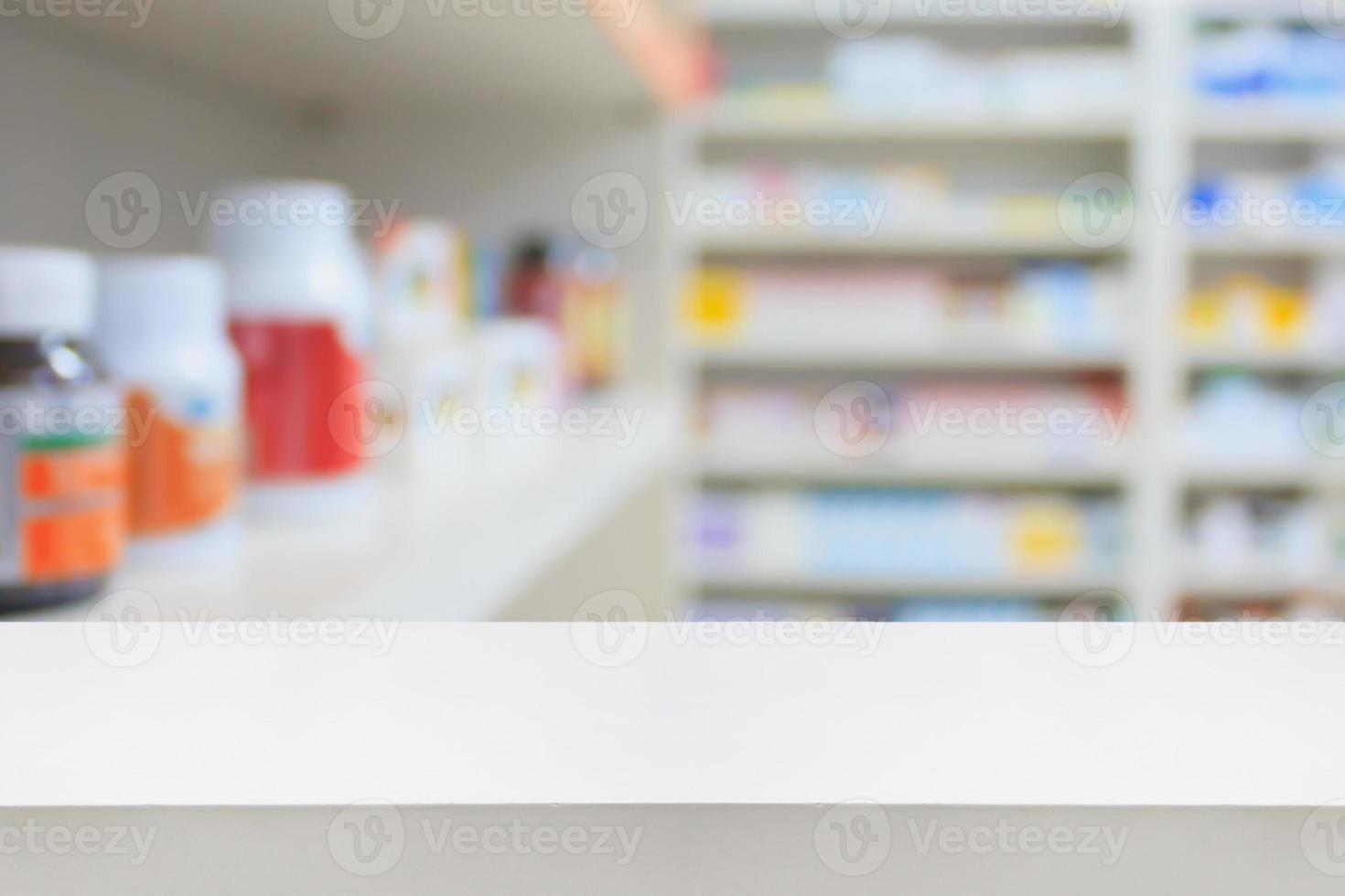 pharmacy table in the pharmacy drugstore photo