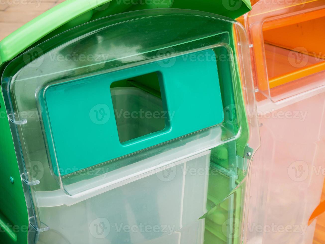 recycling and garbage bin photo