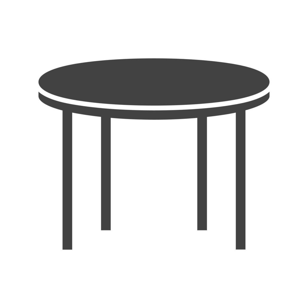 Conference Table Glyph Black Icon vector