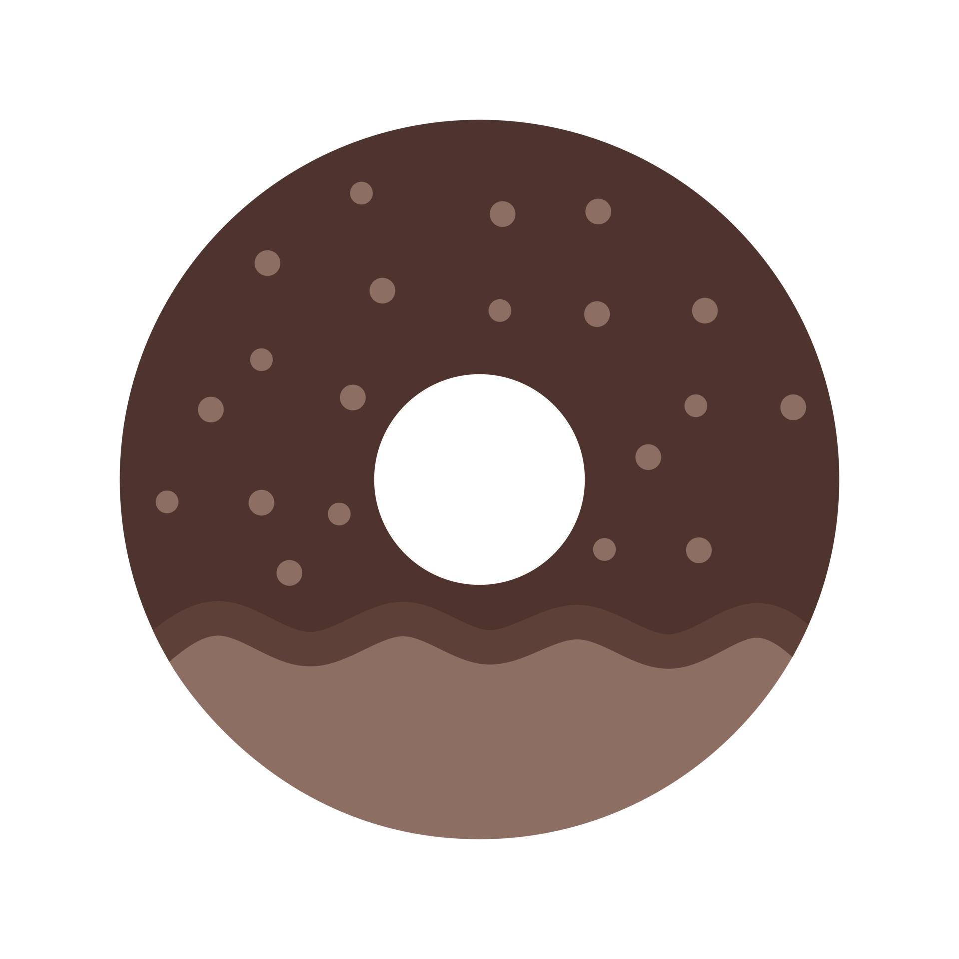 Doughnut Sprinkled Flat Multicolor Icon 8317917 Vector Art At Vecteezy