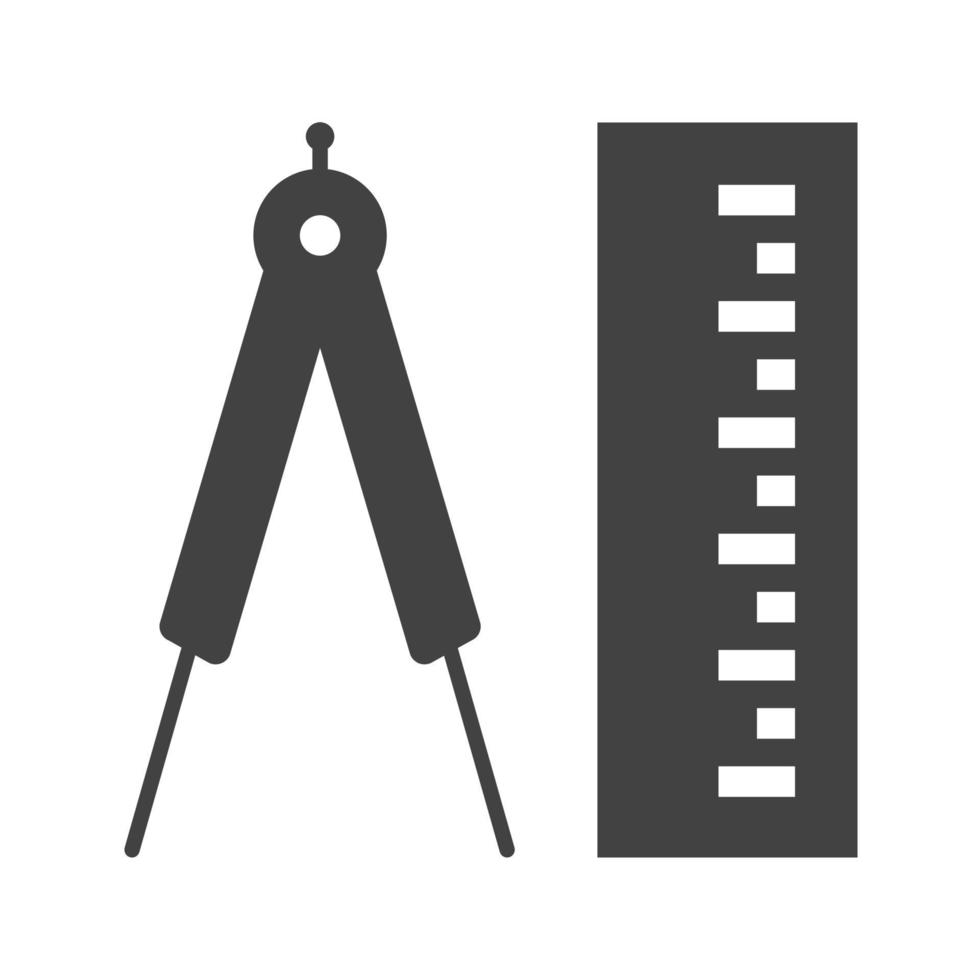 Measurement Glyph Black Icon vector